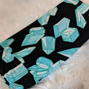 Lularoe TC Black Crystal Leggings Used